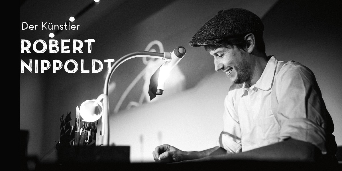 Ein Foto vom Live-Zeichner Robert Nippoldt