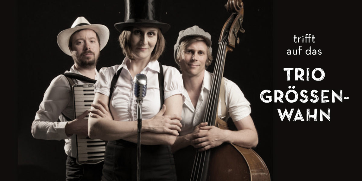 Foto vom Trio Größenwahn mit Christian manchen, Lotta Stein und Christoph Kopp